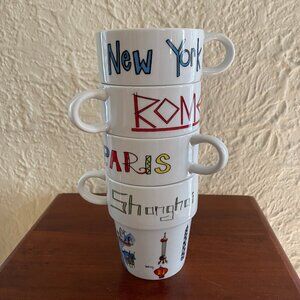 World Market Stacking  Coffee Cups.